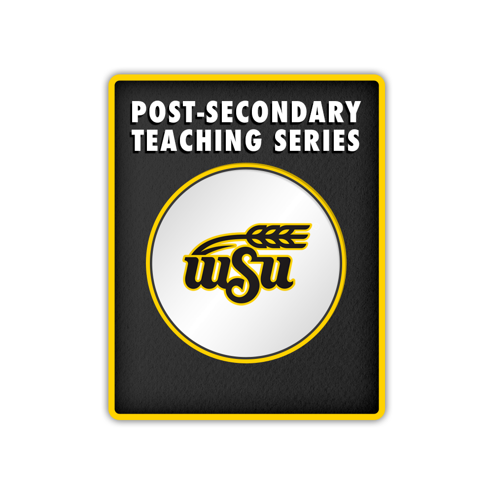 "Post-Secondary Teaching Series" above WSU wheat logo
